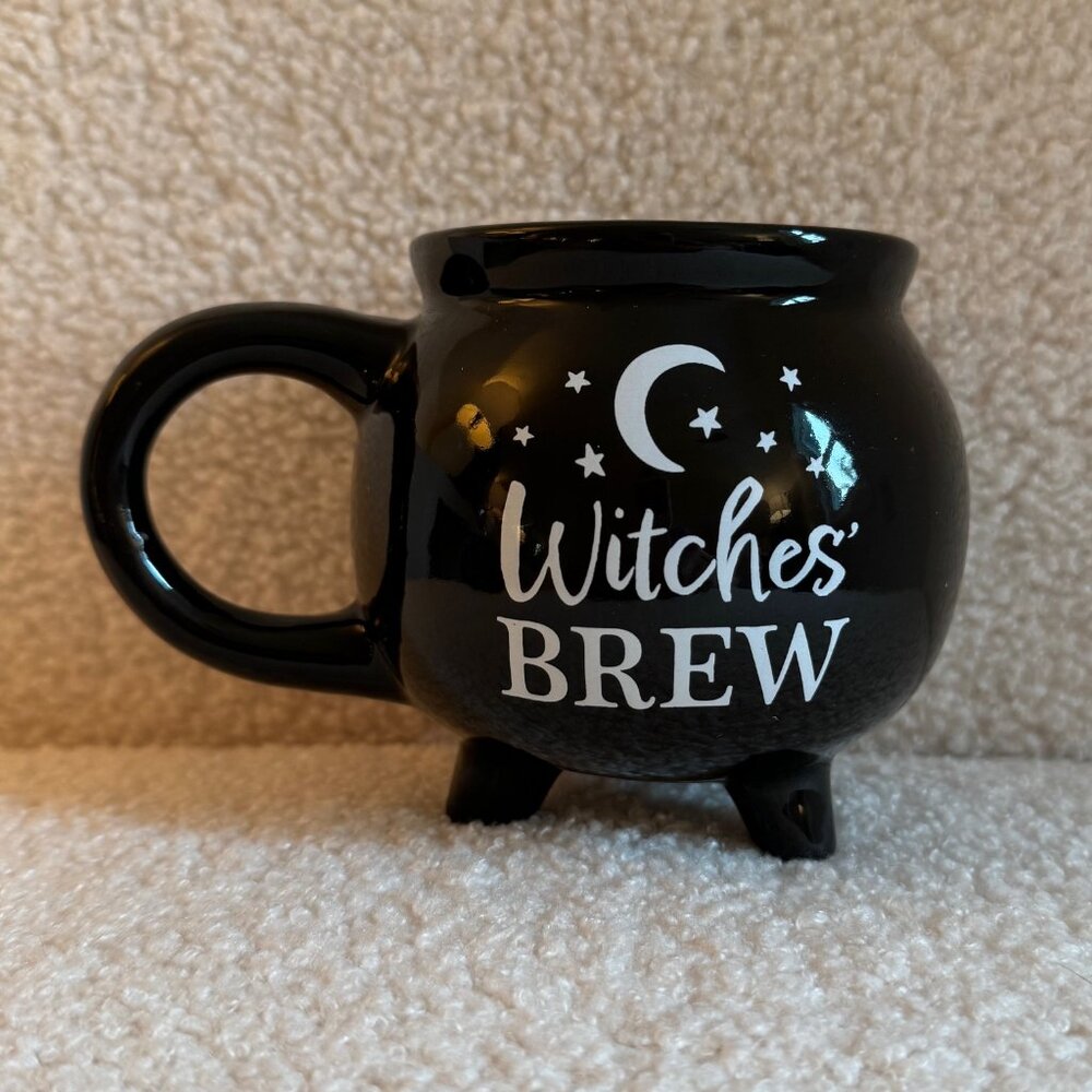 Witches Brew Black Cauldron Halloween Mug